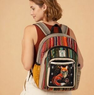Bohemian Multicolor Fox Backpack